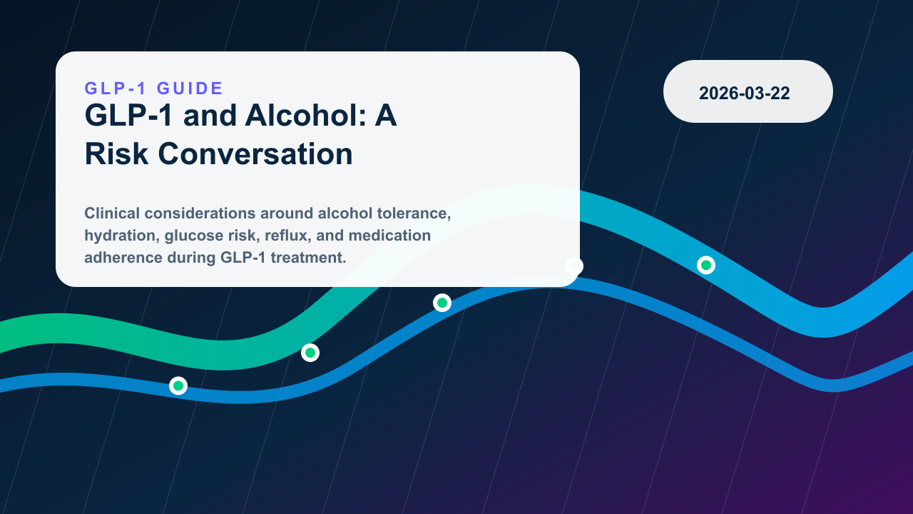 GLP-1 Therapy and Alcohol: A Risk Conversation editorial illustration