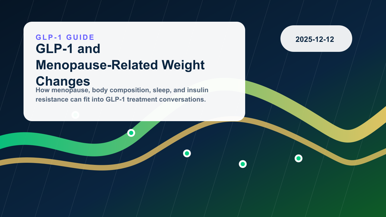 GLP-1 Therapy and Menopause-Related Weight Changes editorial illustration