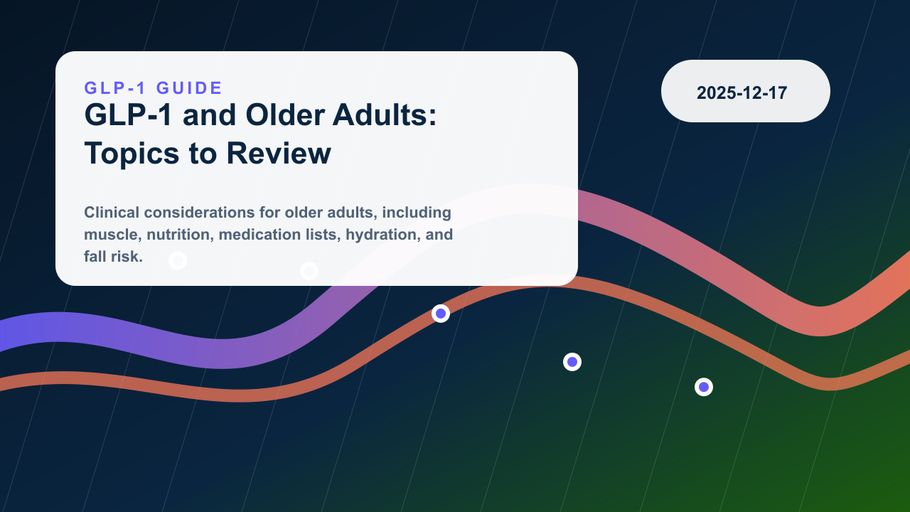 GLP-1 Therapy and Older Adults: Topics to Review editorial illustration