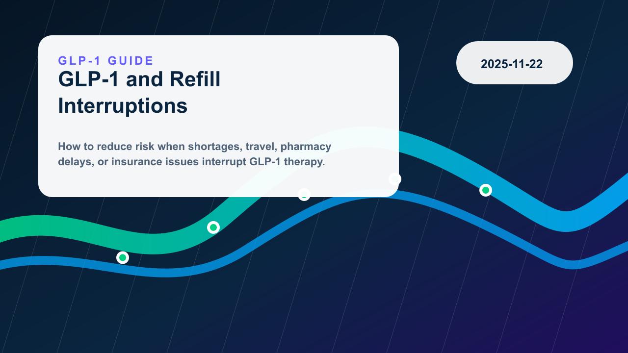 GLP-1 Therapy and Refill Interruptions editorial illustration