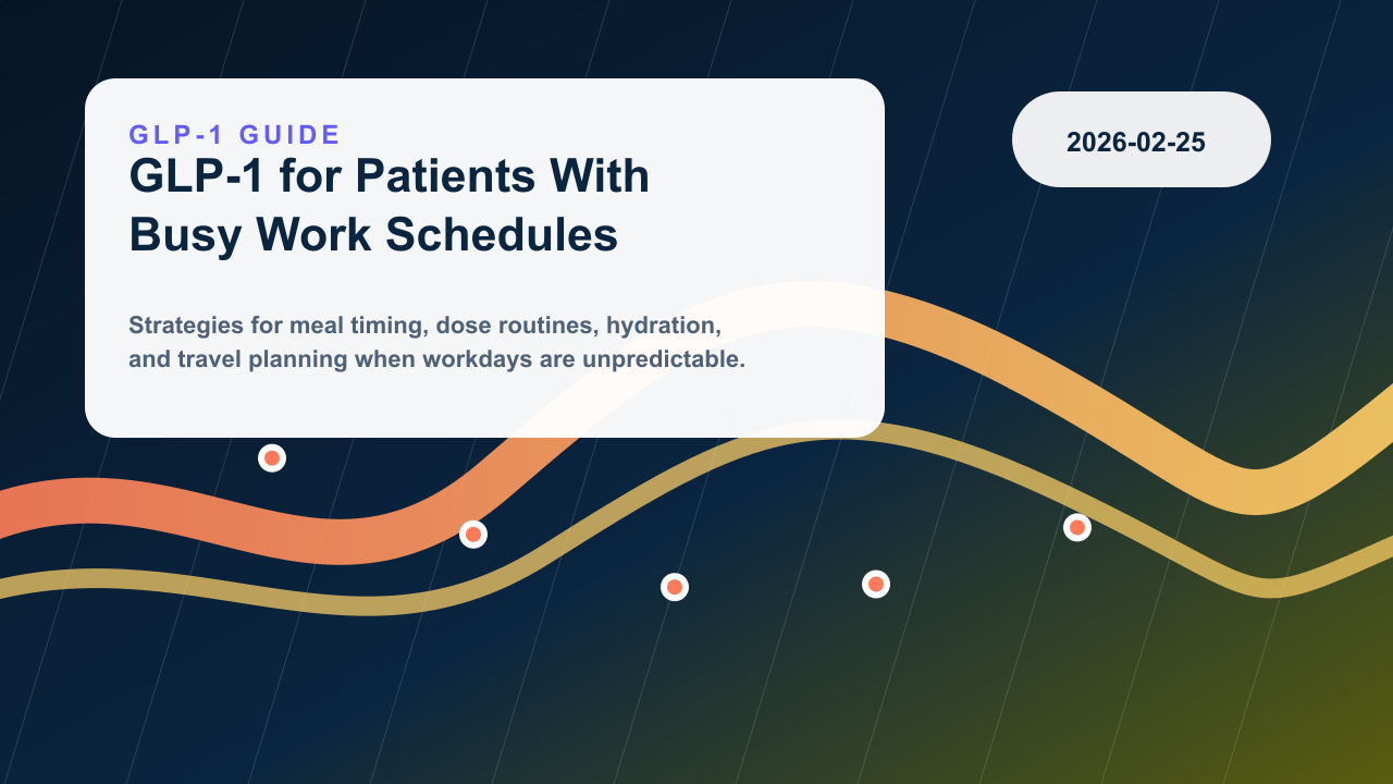 GLP-1 Treatment for Patients With Busy Work Schedules editorial illustration