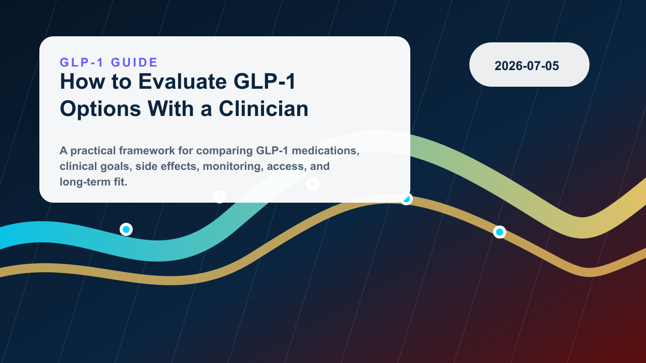 How to Evaluate GLP-1 Options With a Clinician editorial illustration