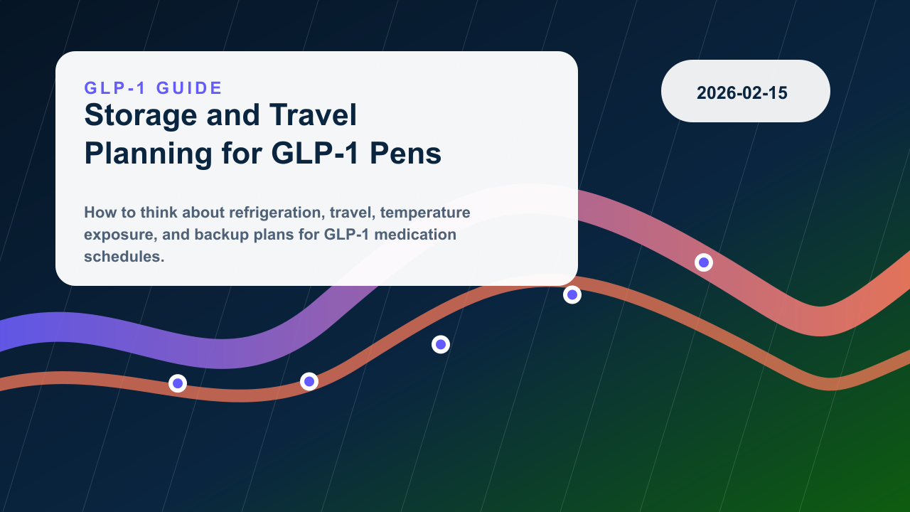 Storage and Travel Planning for GLP-1 Pens editorial illustration